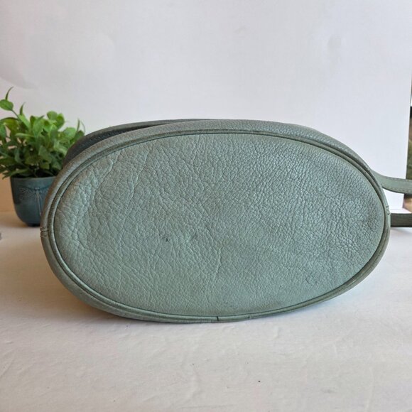 EUC & Vintage Coach Sonoma Flap Bag Natural Grain (#4903) in Aqua - Picture 6 of 15